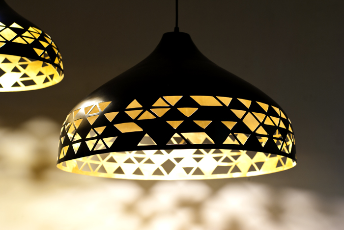 Dome Lamp Big Sahil & Sarthak Black Gold